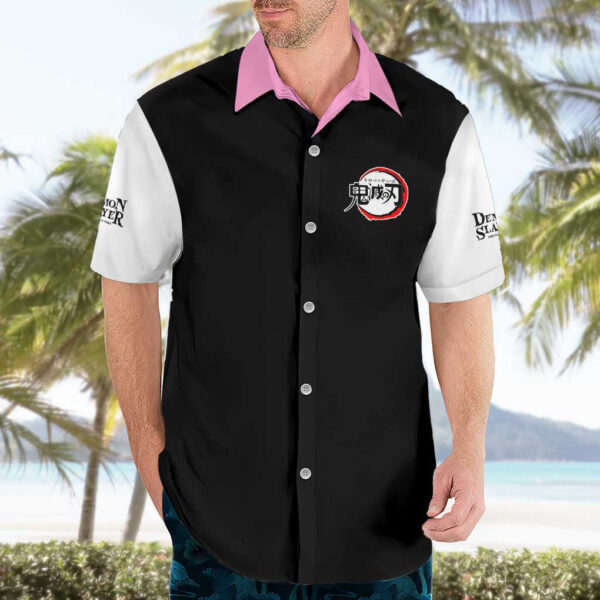 Chemise hawaïenne Mitsuri Kanroji Kimetsu no Yaiba Anime - Maison Otaku – Image 3