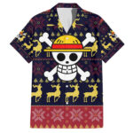 Chemise hawaïenne Monkey D. Luffy Chapeau de Paille One Piece Noël Mix – Maison Otaku