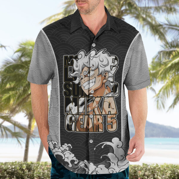 Chemise hawaïenne Monkey D. Luffy Nika Gear 5 One Piece Japon Anime - Maison Otaku – Image 3