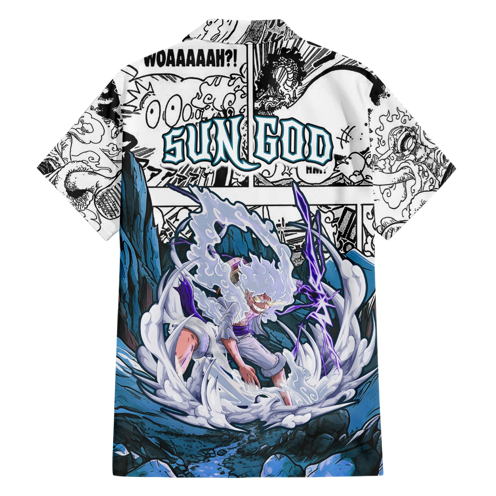 Chemise hawaïenne Monkey D. Luffy Nika Sun God Anime Manga - Maison Otaku – Image 2