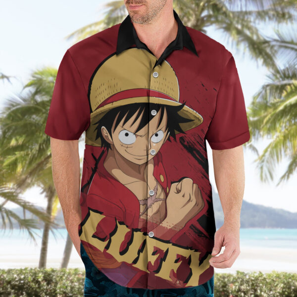 Chemise hawaïenne Monkey D. Luffy One Piece Anime - Maison Otaku – Image 3