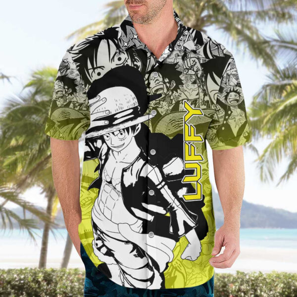 Chemise hawaïenne Monkey D. Luffy One Piece Manga - Maison Otaku – Image 3