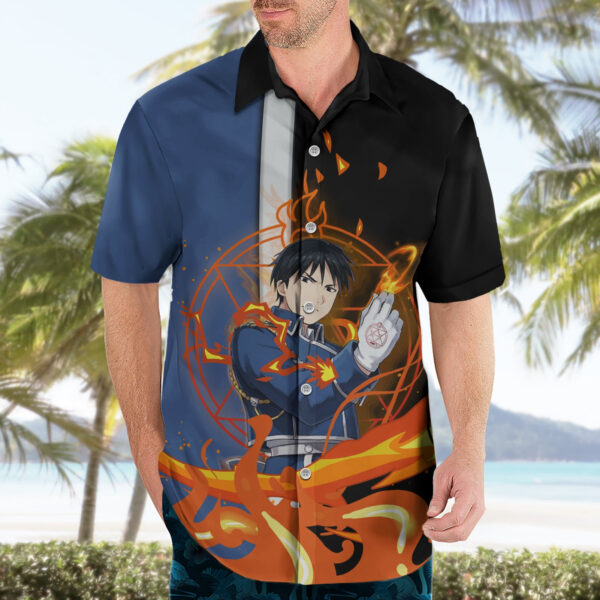 Chemise hawaïenne Mitsuri Kanroji et Obanai Demon Slayer Anime - Maison Otaku – Image 3