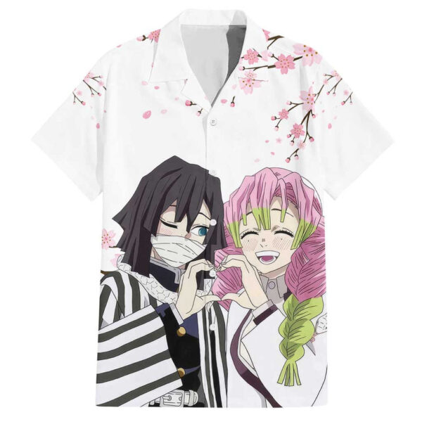 Chemise hawaïenne Muichiro Tokito V2 Demon Slayer Anime - Maison Otaku