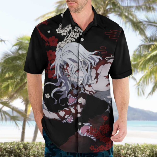 Chemise hawaïenne Muzan Kibutsuji Demon Slayer Anime - Maison Otaku – Image 3