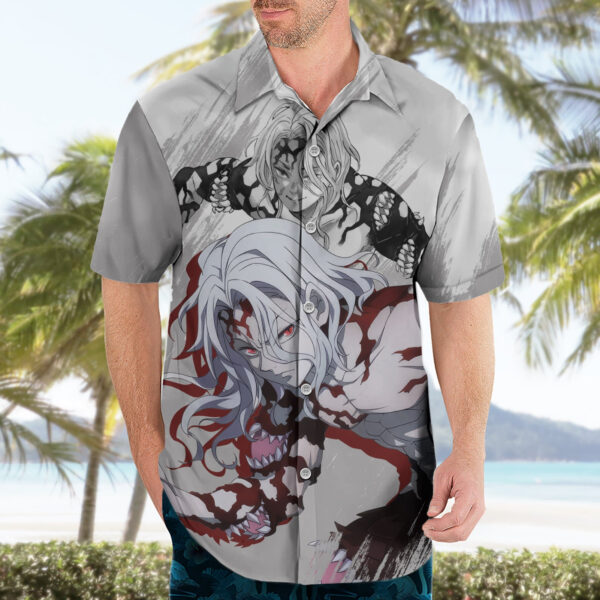 Chemise hawaïenne Muzan Kibutsuji Demon Slayer Anime Classique - Maison Otaku – Image 3