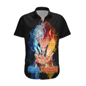 Chemise hawaïenne My Hero Academia Shoto Todoroki Half-Half Artsy - Maison Otaku
