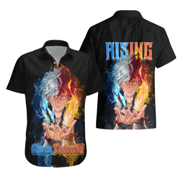 Chemise hawaïenne My Hero Academia Shoto Todoroki Half-Half Artsy - Maison Otaku – Image 3