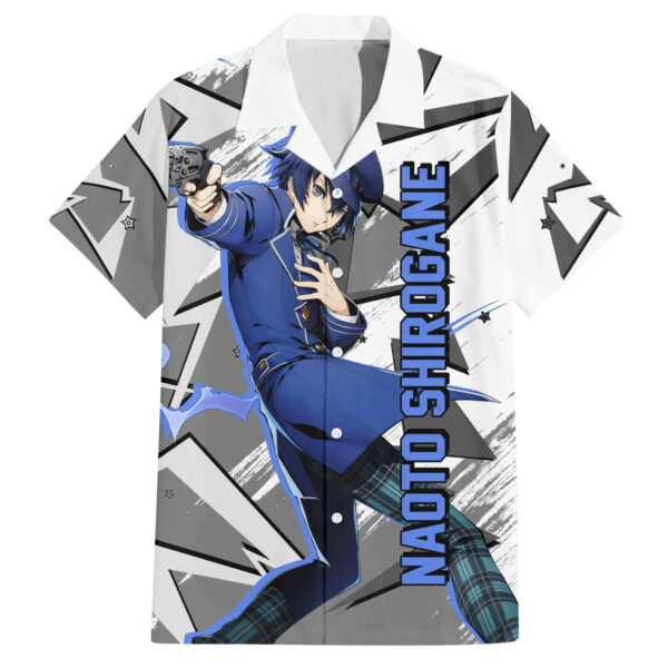 Chemise hawaïenne Naoto Shirogane Persona Anime Mix Polygon Cyber - Maison Otaku