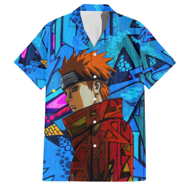 Chemise hawaïenne Naruto Akatsuki Urban Graffiti Pain Anime Mix Abstract - Maison Otaku