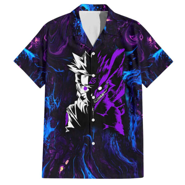 Chemise hawaïenne Naruto Bête Éveillée Anime - Maison Otaku