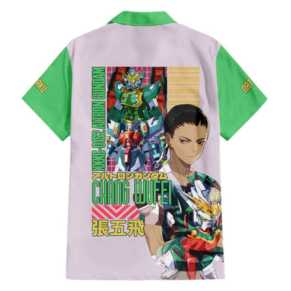 Chemise hawaïenne Nataku x Chang Wufei Gundam Wing Endless Waltz Japon Anime - Maison Otaku – Image 2