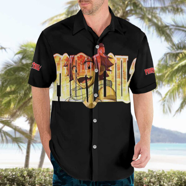 Chemise hawaïenne Natsu Dragneel Fairy Tail Anime - Maison Otaku – Image 3