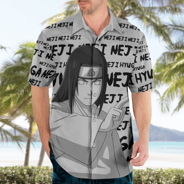 Chemise hawaïenne Neji Hyuga Style Manga - Maison Otaku – Image 3