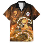 Chemise hawaïenne Nenitsu Château Infini Demon Slayer Anime – Maison Otaku