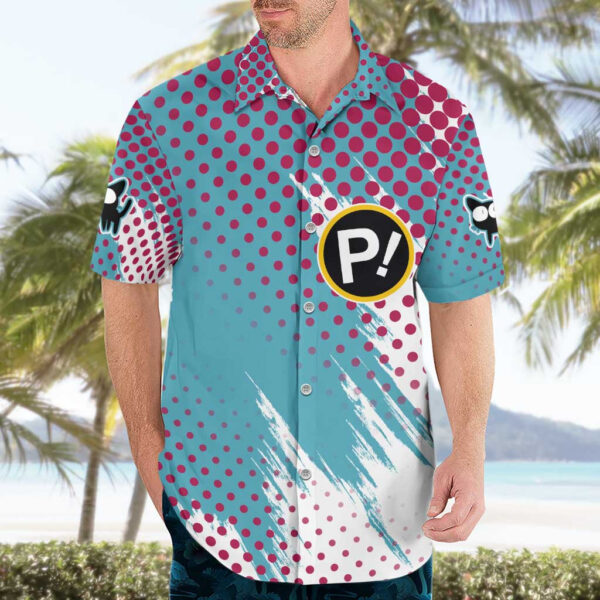 Chemise hawaïenne Néon FLCL Anime - Maison Otaku – Image 3
