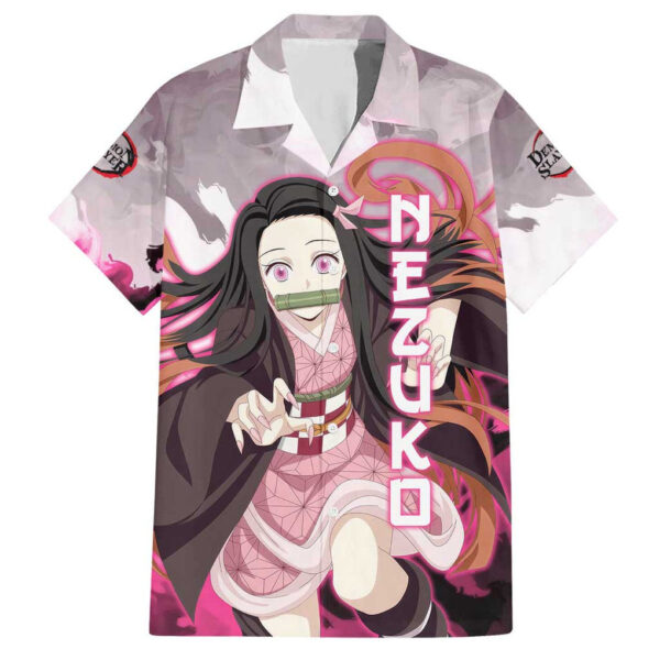 Chemise hawaïenne Nezuko Demon Slayer Anime - Maison Otaku