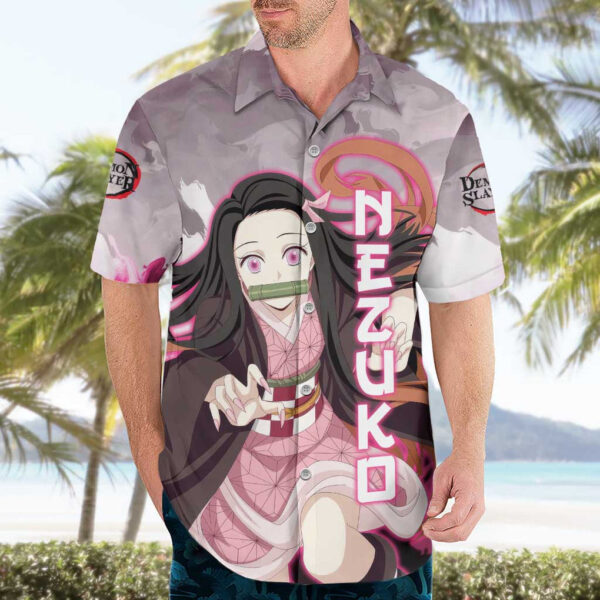Chemise hawaïenne Nezuko Demon Slayer Anime - Maison Otaku – Image 3