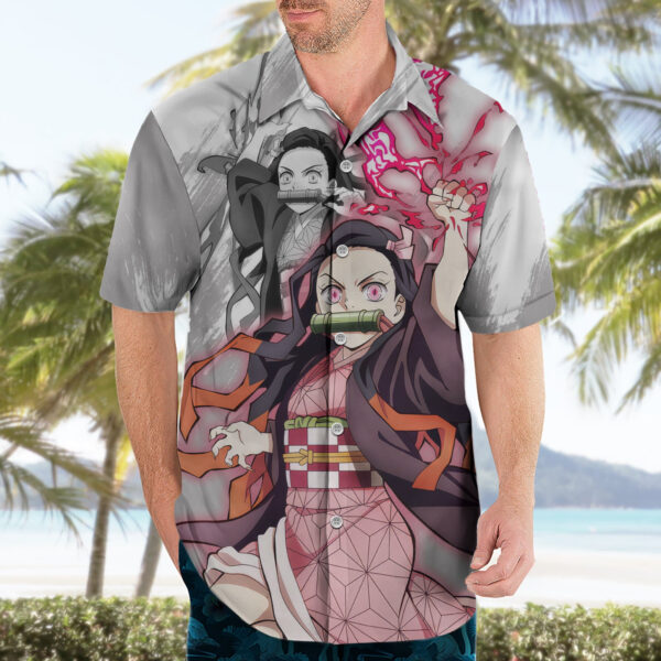 Chemise hawaïenne Nezuko Demon Slayer - Maison Otaku – Image 3