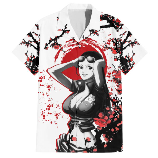 Chemise hawaïenne Nico Robin style japonais Anime - Maison Otaku