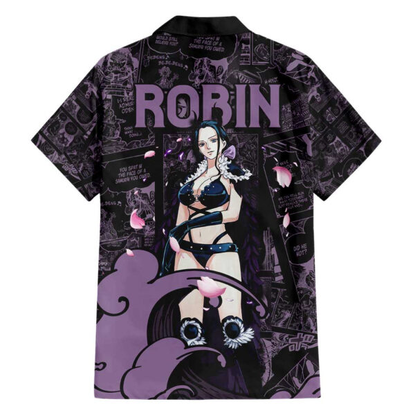 Chemise hawaïenne Nico Robin One Piece Anime Manga Mix Pattern - Maison Otaku – Image 2