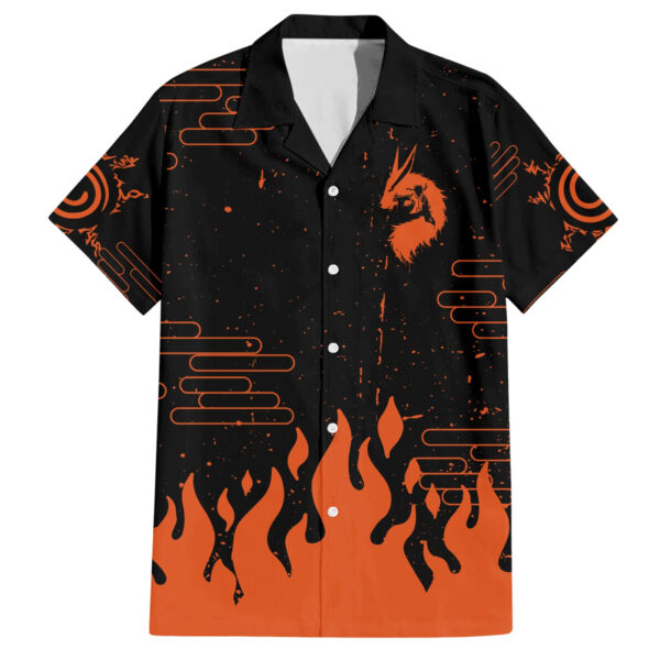 Chemise hawaïenne Kurama Bêtes à neuf queues pour fans - Maison Otaku