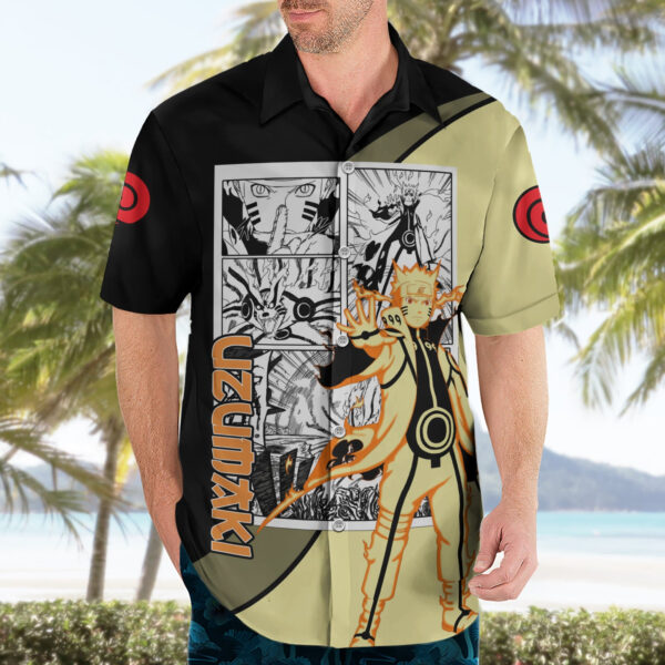 Chemise hawaïenne Naruto Uzumaki Bijuu NRT Anime Manga Mix - Maison Otaku – Image 3