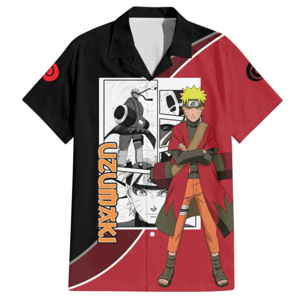 Chemise hawaïenne Naruto Uzumaki Sage NRT Manga Mix - Maison Otaku