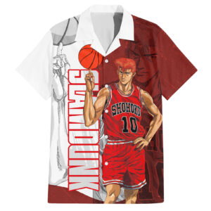 Chemise hawaïenne Numéro 10 de Sohoku Slam Dunk Anime Manga Mix - Maison Otaku