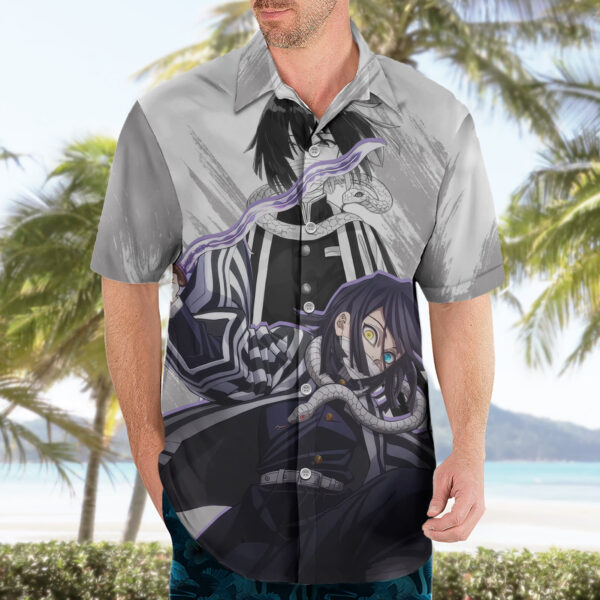 Chemise hawaïenne Obanai Iguro Demon Slayer - Maison Otaku – Image 3