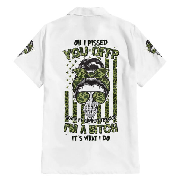 Chemise hawaïenne Oh je t’ai énervé Bun désordonné - Maison Otaku – Image 2