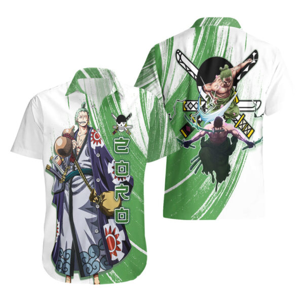 Chemise hawaïenne One Piece Roronoa Zoro Wano épéiste - Maison Otaku