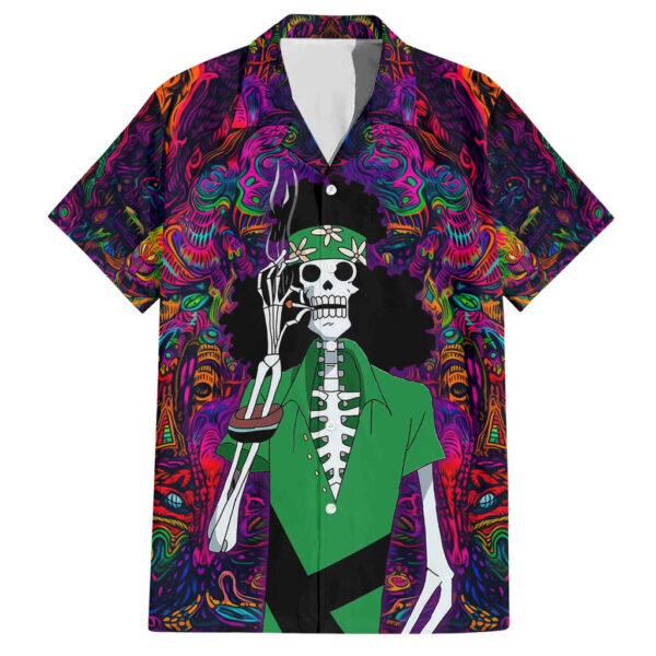 Chemise hawaïenne One Piece hippie trip Brook Anime - Maison Otaku