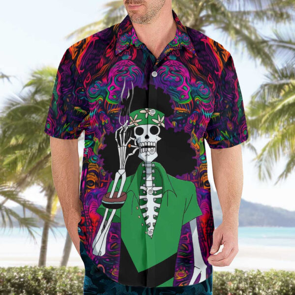 Chemise hawaïenne One Piece hippie trip Brook Anime - Maison Otaku – Image 3