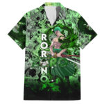 Chemise hawaïenne One Piece Roronoa Zoro tornade de dragon style – Maison Otaku