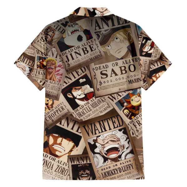 Chemise hawaïenne One Piece avis de recherche Anime - Maison Otaku – Image 2