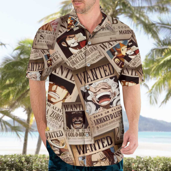Chemise hawaïenne One Piece avis de recherche Anime - Maison Otaku – Image 3
