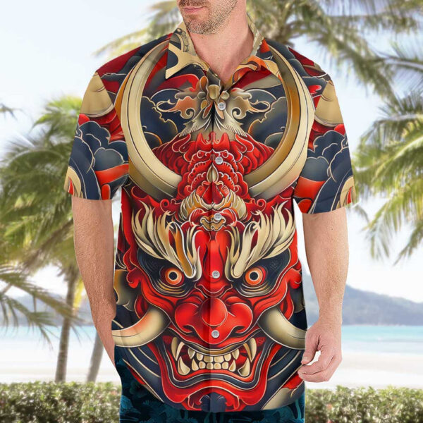 Chemise hawaïenne Oni art japonais - Maison Otaku – Image 3