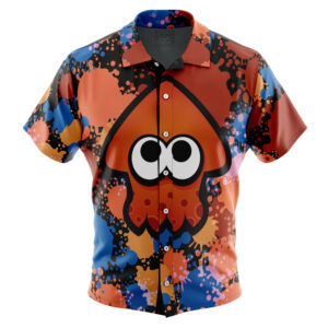 Chemise hawaïenne Calmar Orange Aloha Splatoon - Maison Otaku