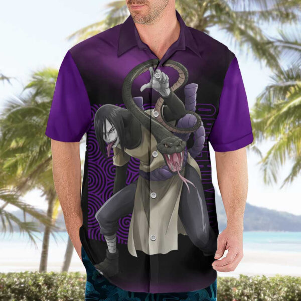 Chemise hawaïenne Orochimaru Naruto Anime - Maison Otaku – Image 3