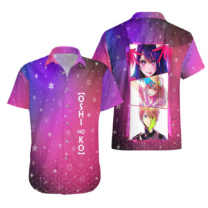 Chemise hawaïenne Oshi no Ko Anime Starry Eyes - Maison Otaku