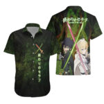 Chemise hawaïenne Owari no Seraph Anime épées croisées – Maison Otaku