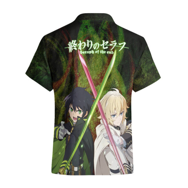 Chemise hawaïenne Owari no Seraph Anime épées croisées - Maison Otaku – Image 2