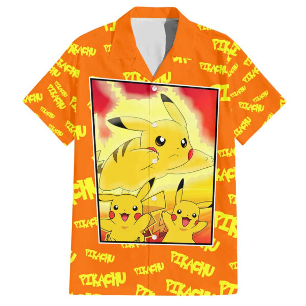 Chemise hawaïenne Pika Pika Chu Pokémon Anime - Maison Otaku