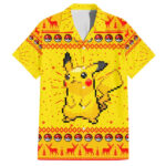 Chemise hawaïenne Pikachu Pokémon Pixel Noël – Maison Otaku