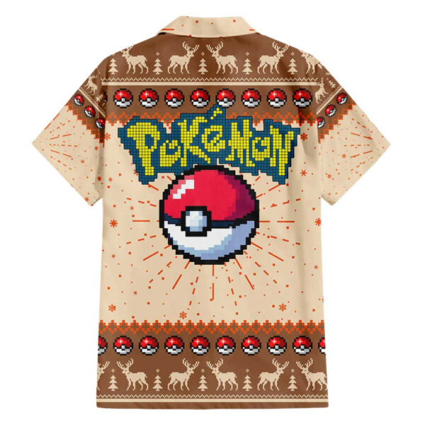 Chemise hawaïenne Pikachu Pokémon Pixel Noël - Maison Otaku – Image 2