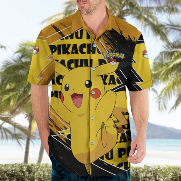 Chemise hawaïenne Pikachu Pokémon Style Grunge - Maison Otaku – Image 3