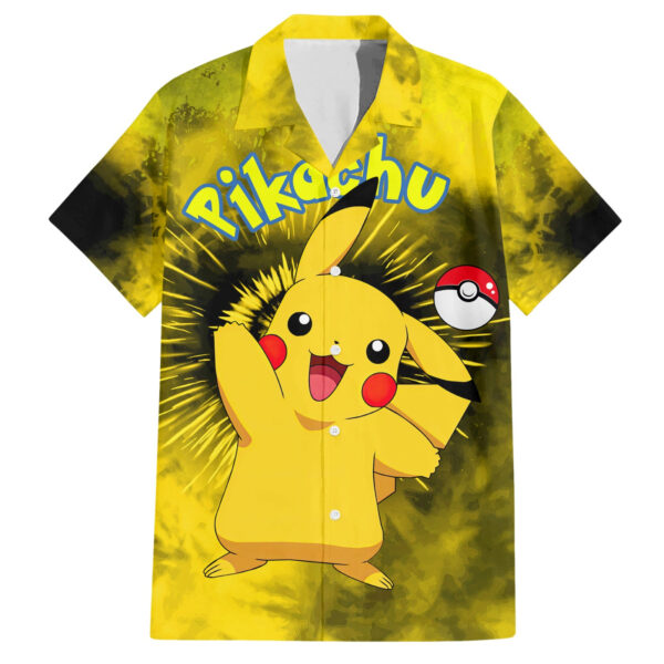Chemise hawaïenne Pikachu Tie Dye Anime - Maison Otaku