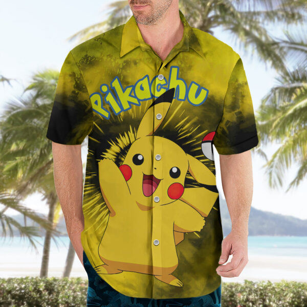 Chemise hawaïenne Pikachu Tie Dye Anime - Maison Otaku – Image 3