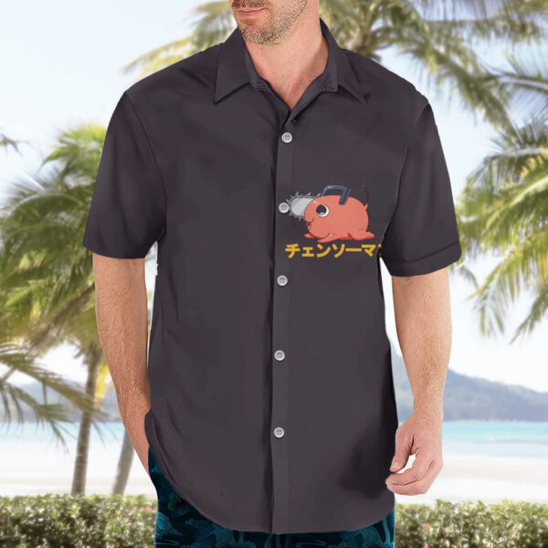 Chemise hawaïenne Pochita Chainsaw Man Anime - Maison Otaku – Image 3